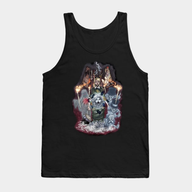 Grim Grinning Ghost Tank Top by Victormed23